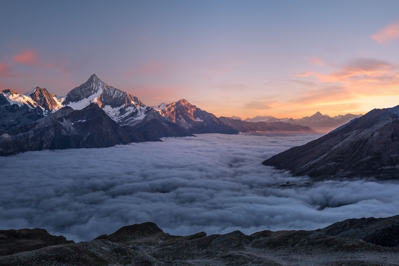 Mountain valley and lake