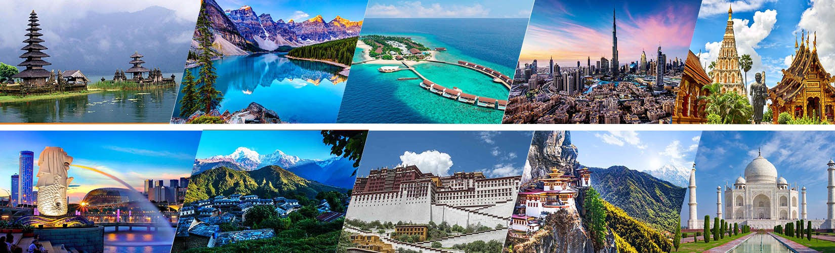 International and domestic destinations